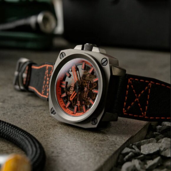 NEW IN BOX - RGMT Watch: Skeleton Altimeter Orange Grey - Priced to Sell - Picture 7 of 8